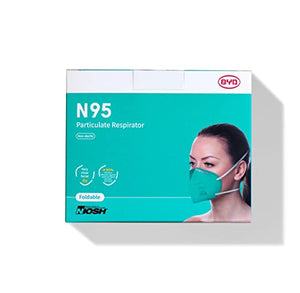 Respirador N95 - Aprobación NIOSH - Envoltura individual - Azul - BYD