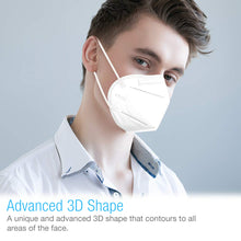 Load image into Gallery viewer, KN95 Face Mask [20-Pack] - Individually Wrapped-White
