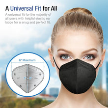 Load image into Gallery viewer, KN95 Face Mask [20-Pack] - Individually Wrapped- Black
